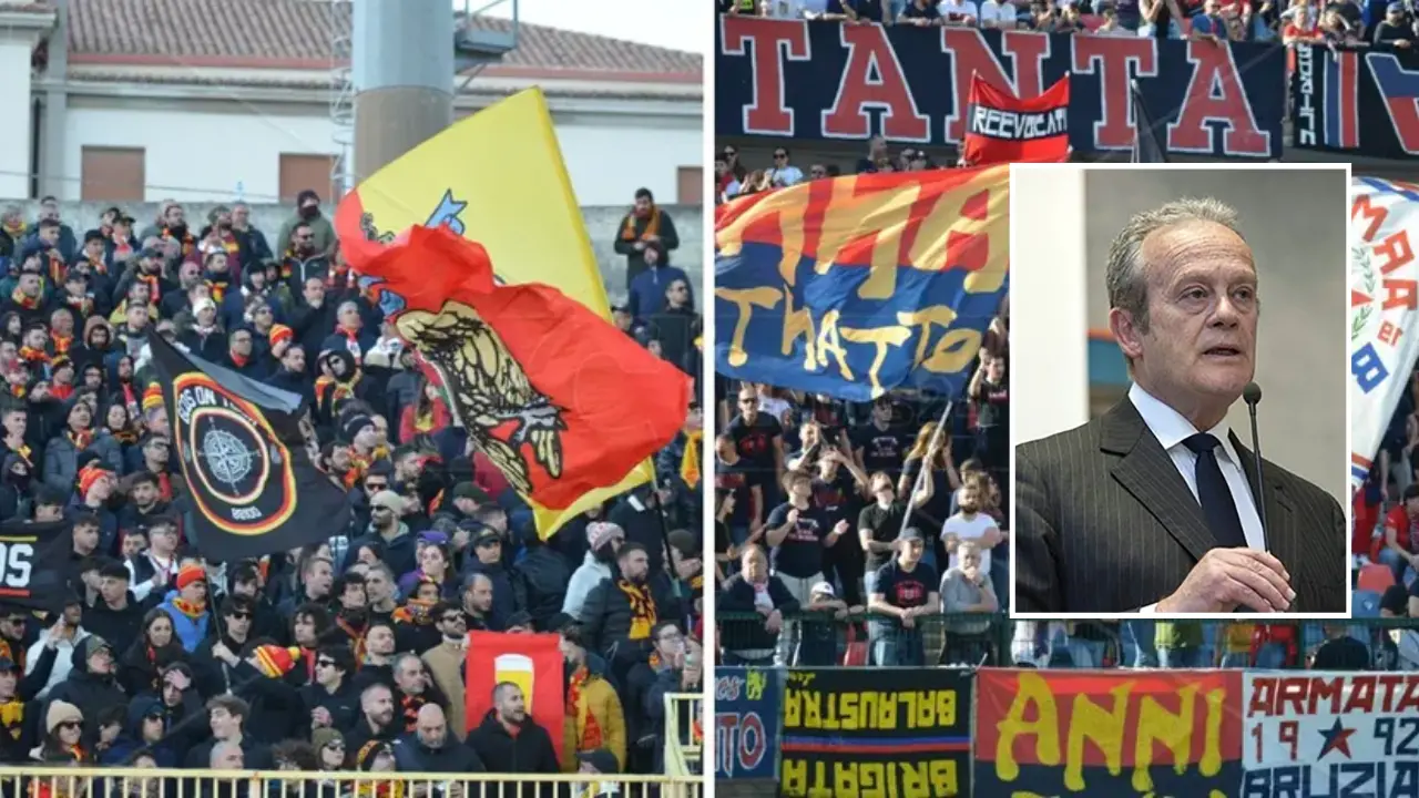 Cosenza-Catanzaro, il derby è un caso politico. Antoniozzi non vuole gli ultrà giallorossi al San Vito-Marulla, dal capoluogo: «Sì alla trasferta»