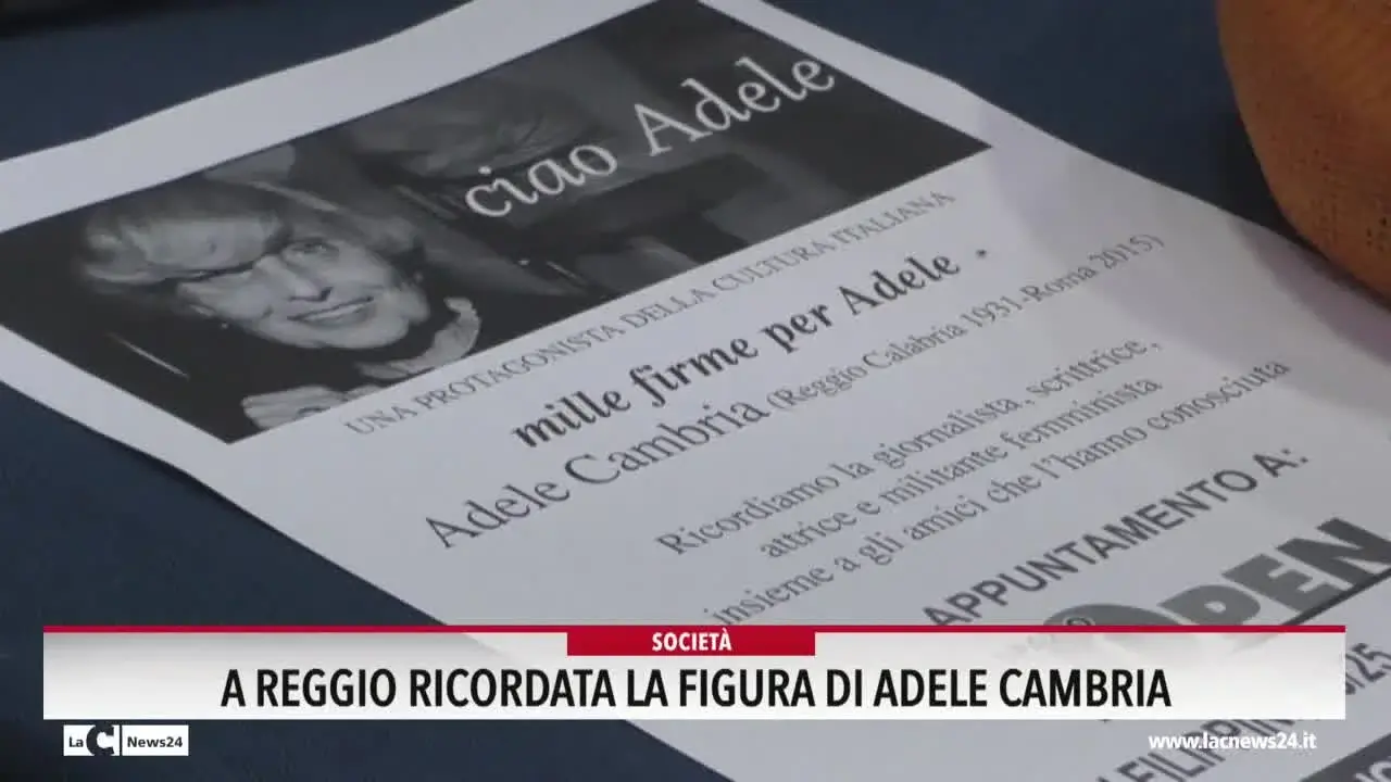 A Reggio ricordata la figura di Adele Cambria