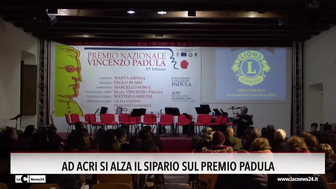 Ad Acri si alza il sipario sul premio Padula