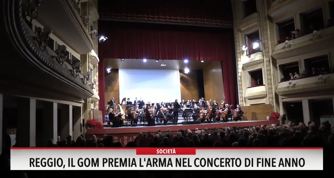 Reggio, il Gom premia l'Arma nel concerto di fine anno