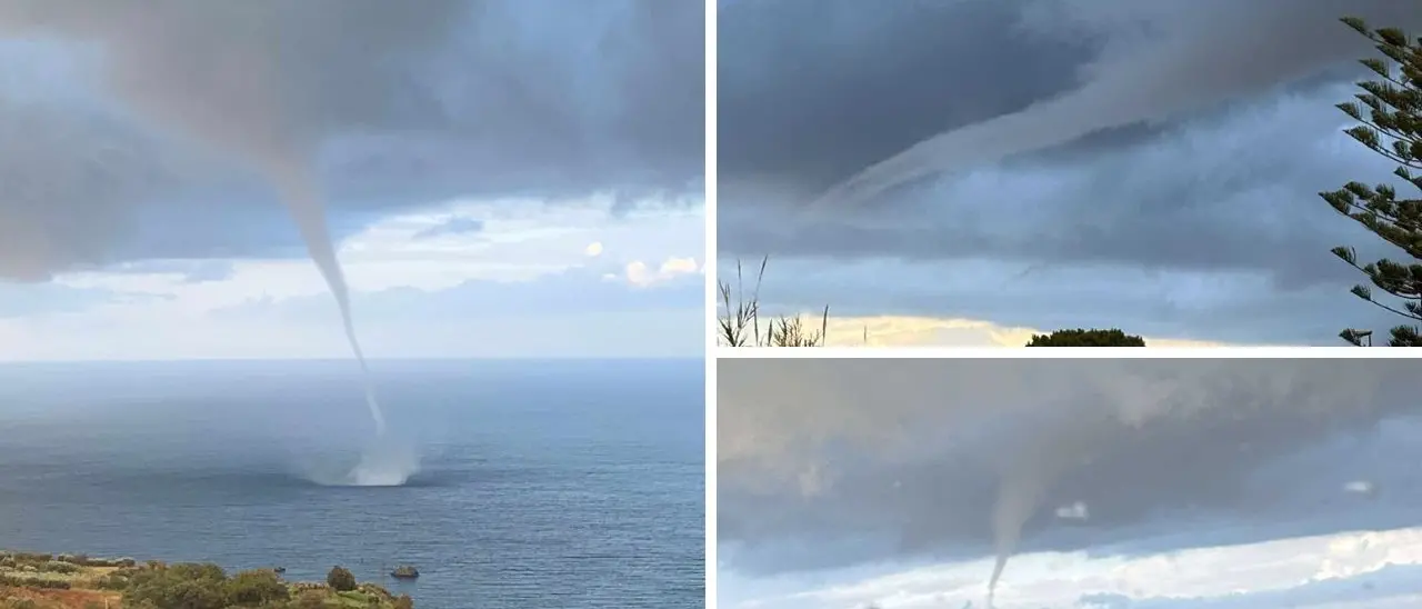 Tromba d’aria sul Tirreno cosentino: gli scatti da Belmonte e Amantea finiscono sui social\n