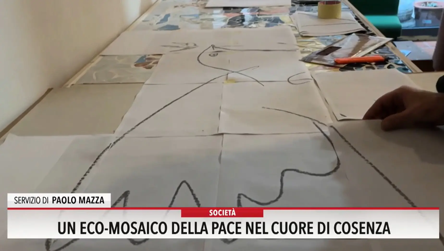 Un eco mosaico della pace nel cuore di Cosenza