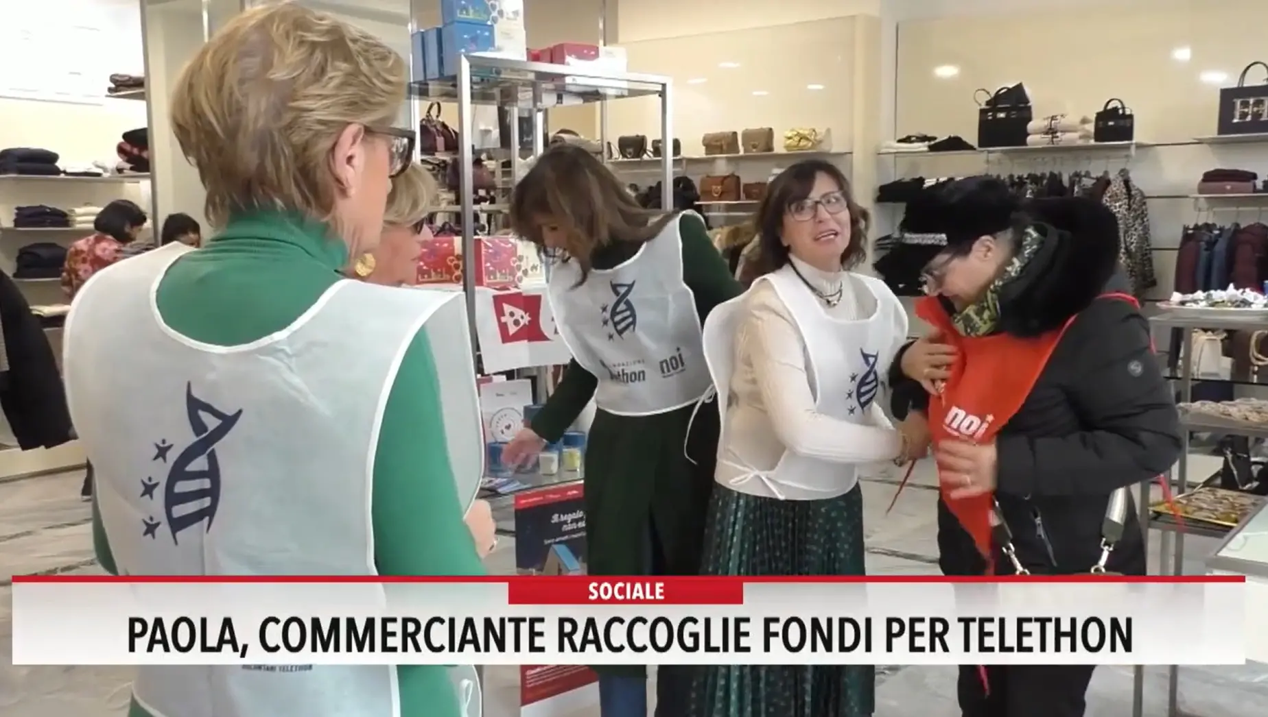 Paola, commerciante raccoglie fondi per Telethon