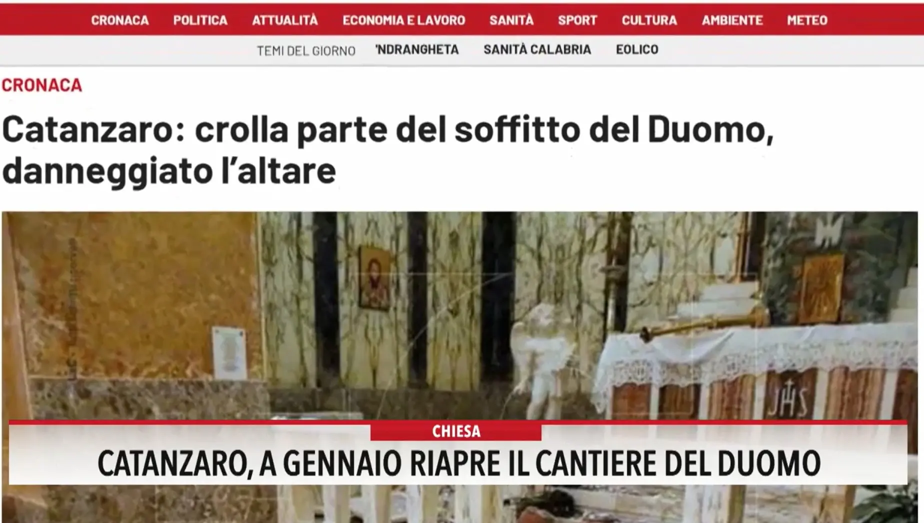 Catanzaro, a gennaio riapre il cantiere del Duomo