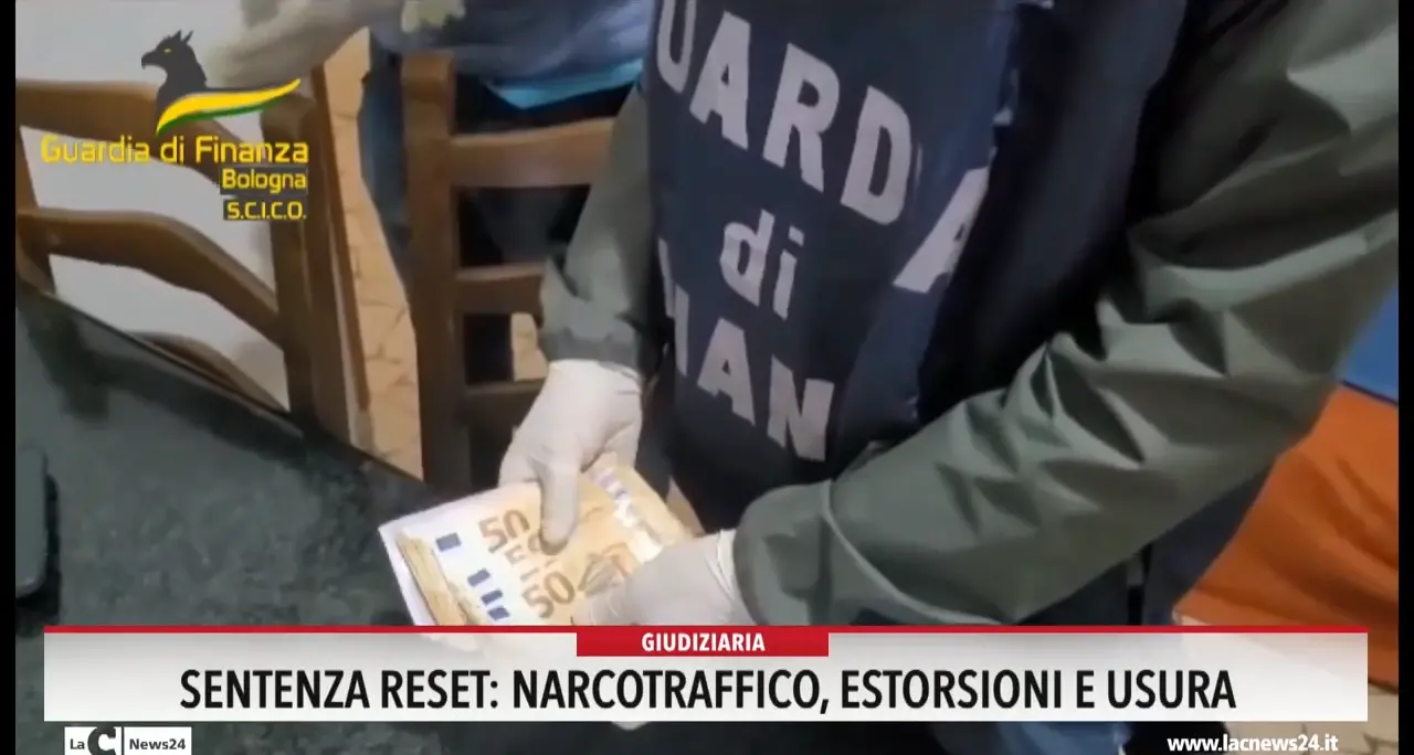 Sentenza Reset: narcotraffico, estorsioni e usura