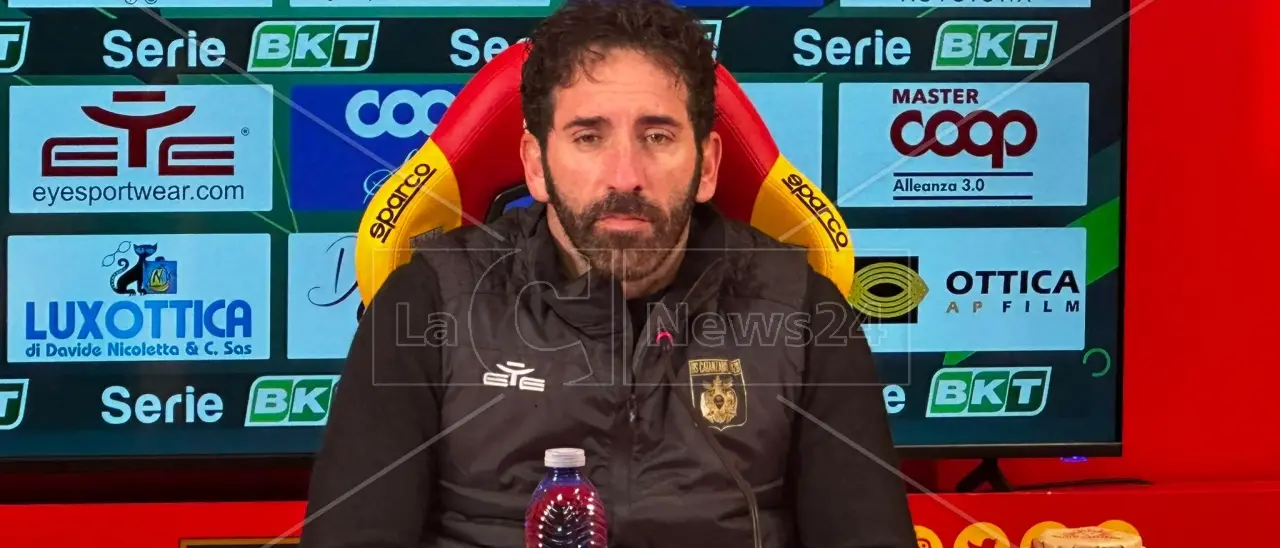 Catanzaro-Spezia 0-1, Caserta: «Dobbiamo essere felici per la prestazione, non possiamo esserlo per il risultato»