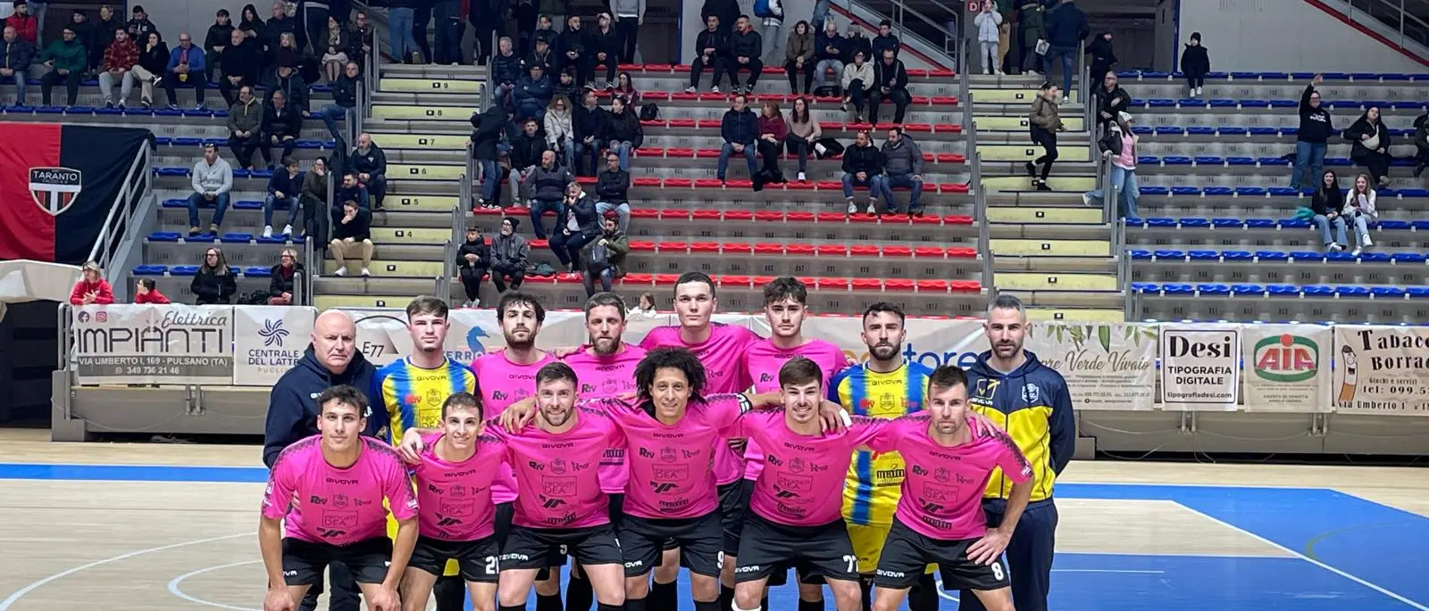 Serie A2 Élite di calcio a 5, pareggio prezioso per la Polisportiva Futura: 2-2 sul difficile campo del Taranto