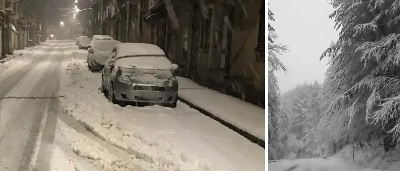 Vigilia di Natale coi fiocchi in Calabria, monti imbiancati e neve anche a bassa quota: ecco dove