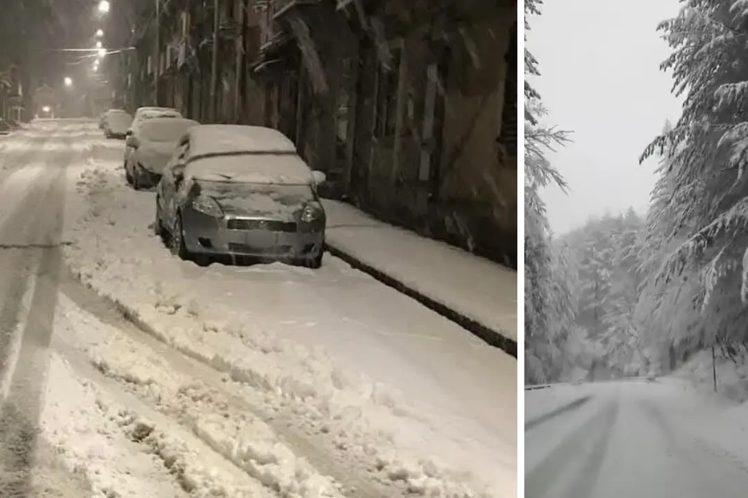 La neve a Simbario (foto Gigi Gej) e nella Sila cosentina (Alfredo Bruno)