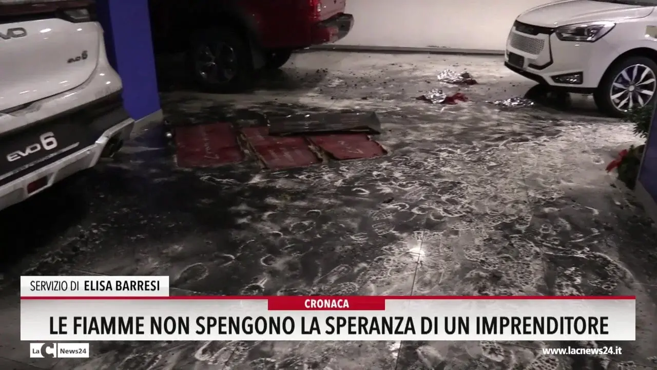 Le fiamme non spengono la speranza di un imprenditore