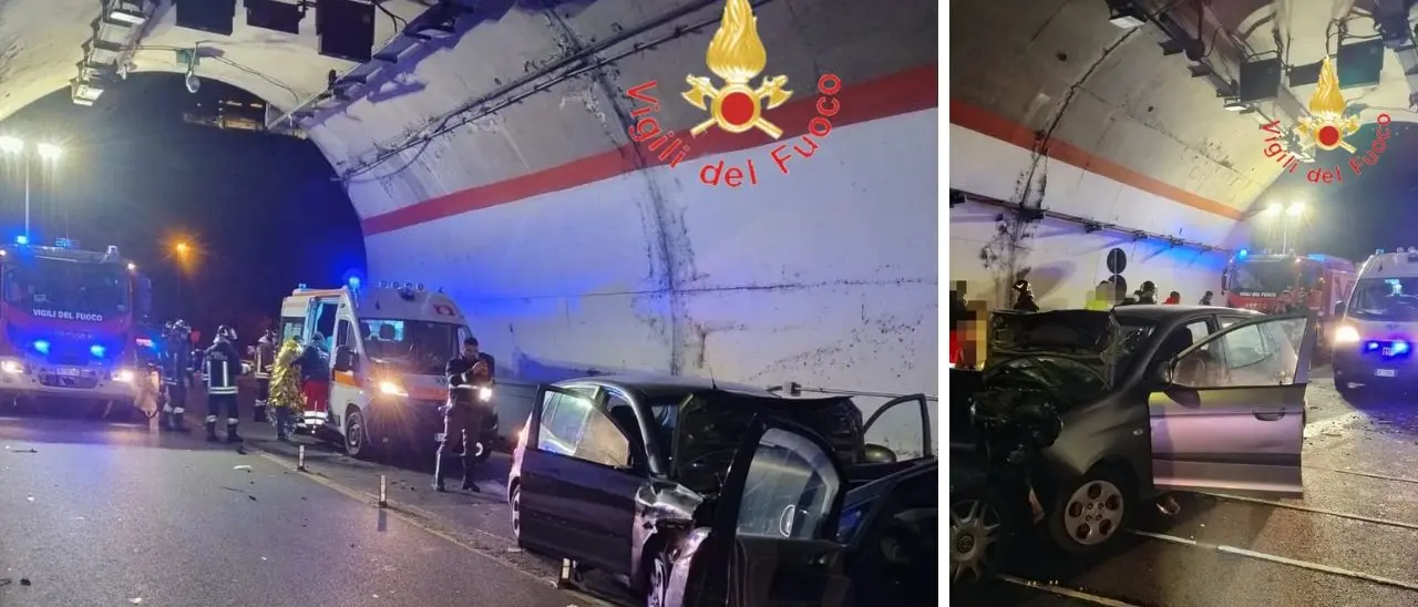 Incidente in galleria a Catanzaro, 4 feriti di cui uno grave nello scontro tra due auto\n