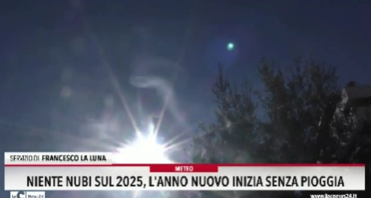 Niente nubi sul 2025, l'anno nuovo inizia senza pioggia