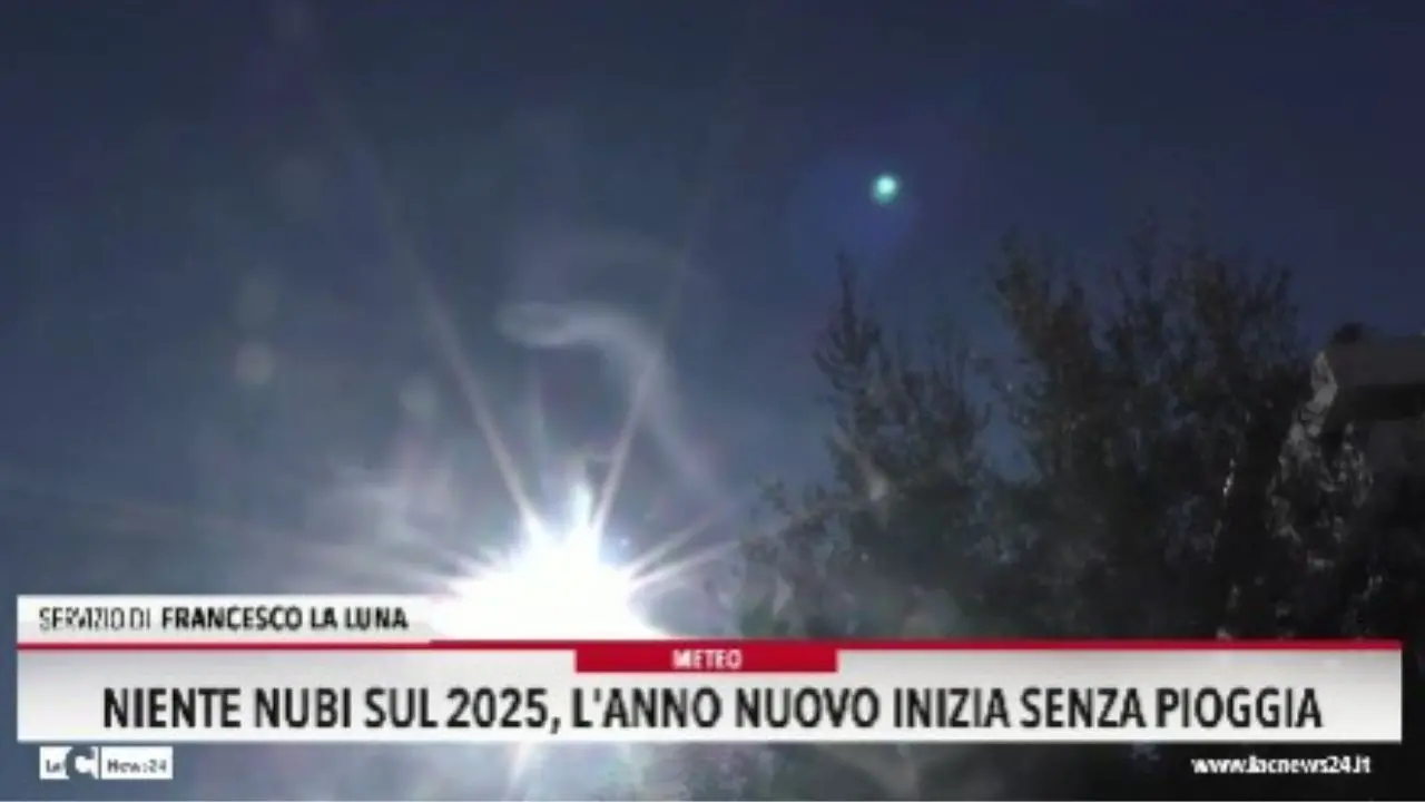 Niente nubi sul 2025, l'anno nuovo inizia senza pioggia