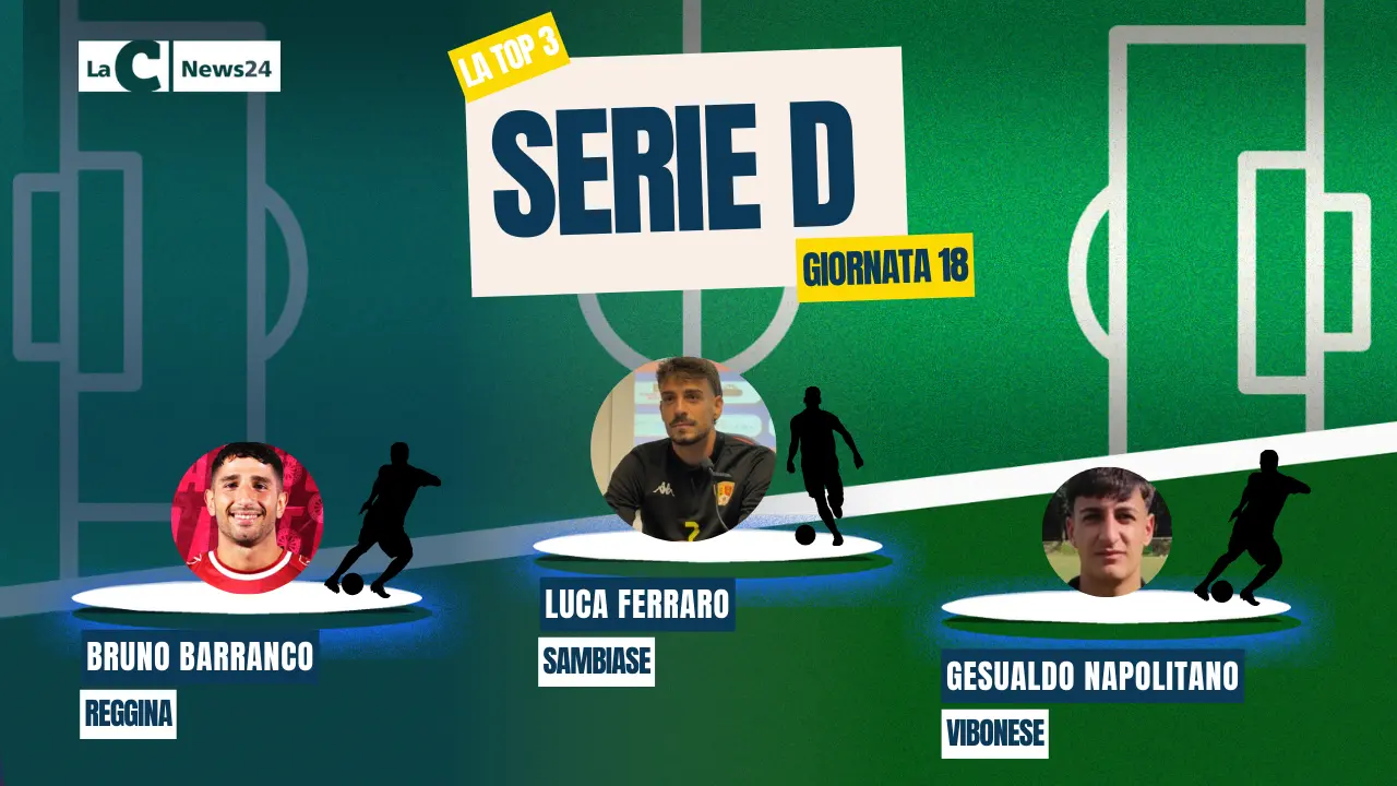 Serie D, Ferraro manda in estasi il Sambiase e riapre il campionato: sul podio settimanale anche Barranco (Reggina) e Napolitano (Vibonese)\n