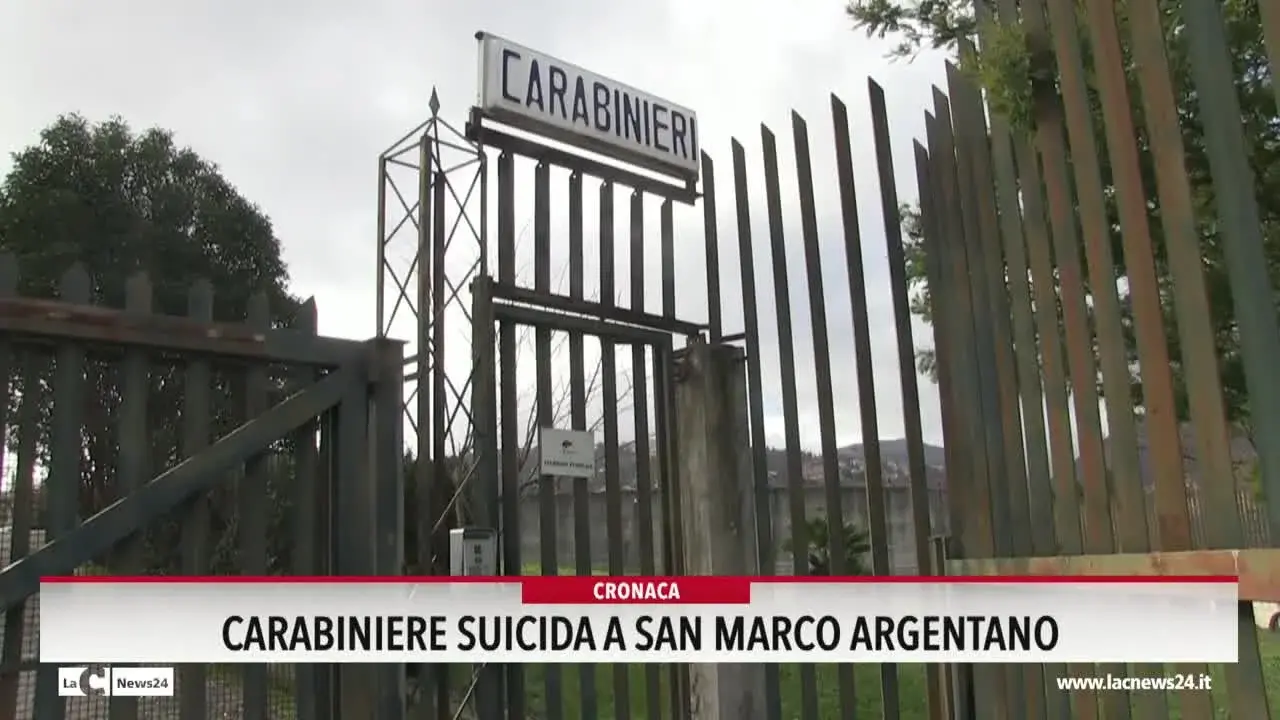 Carabiniere suicida a San Marco Argentano