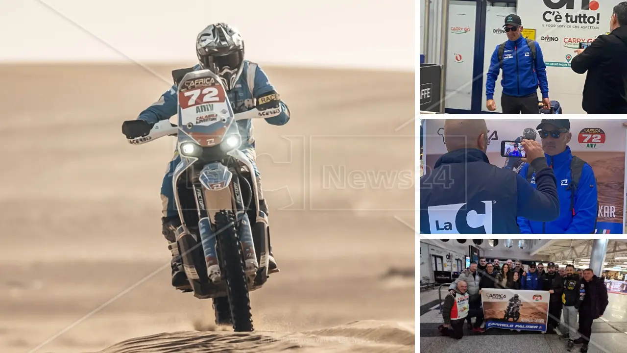 Carmelo Palmer, il primo calabrese a gareggiare alla Monaco-Dakar “Africa Eco Race” è tornato a casa: «Bellissima accoglienza»\n