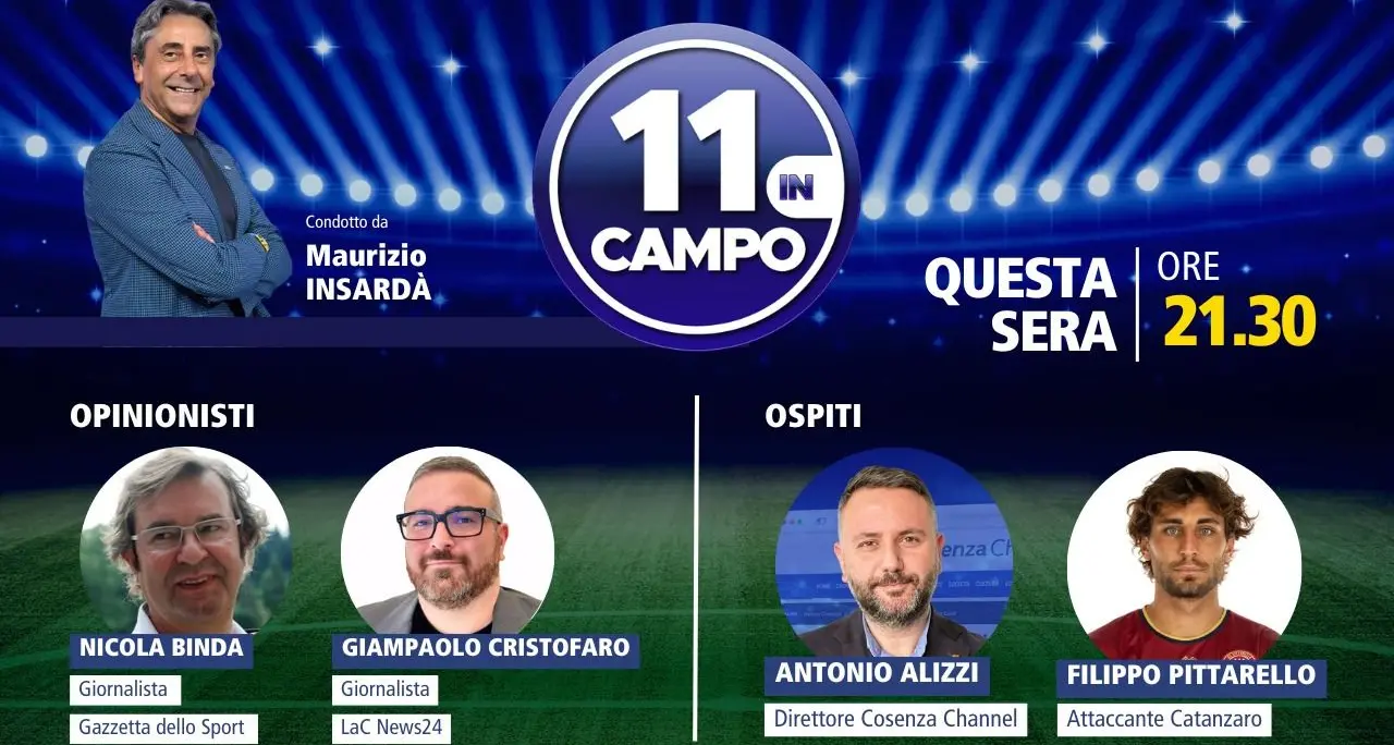 L’attaccante\u00A0del Catanzaro Filippo Pittarello ospite di 11 in campo su LaC Tv: appuntamento alle 21.30\n