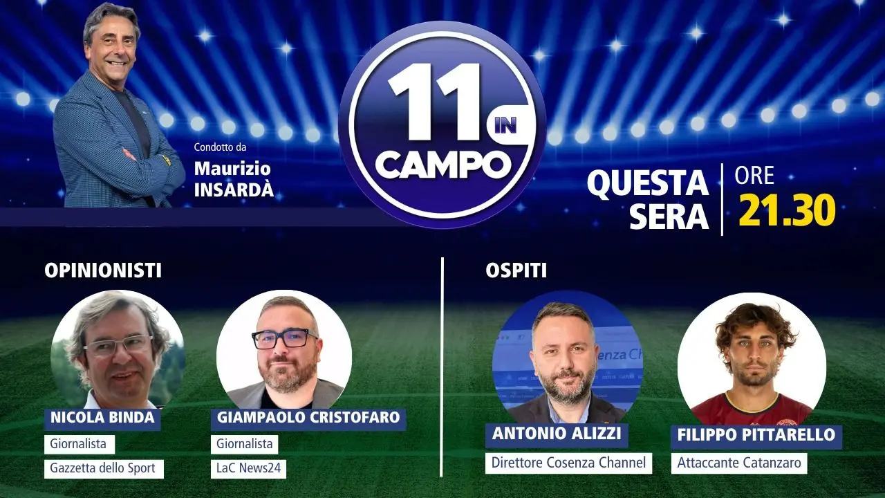 L’attaccante\u00A0del Catanzaro Filippo Pittarello ospite di 11 in campo su LaC Tv: appuntamento alle 21.30\n