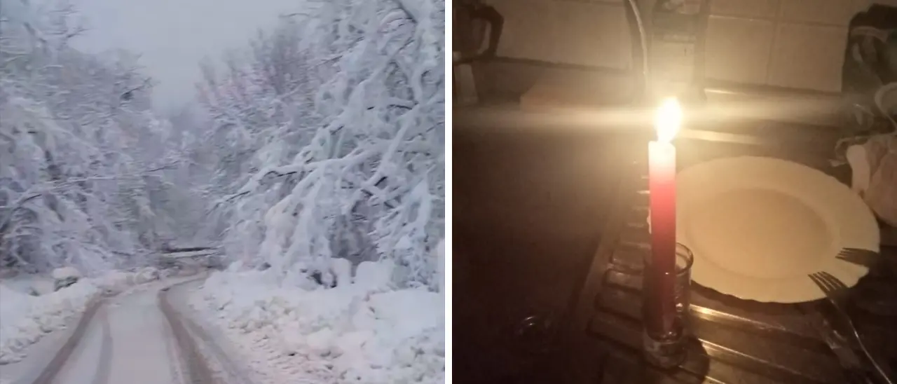 Acri a\u00A0lume di candela: le nevicate mandano in tilt la rete elettrica