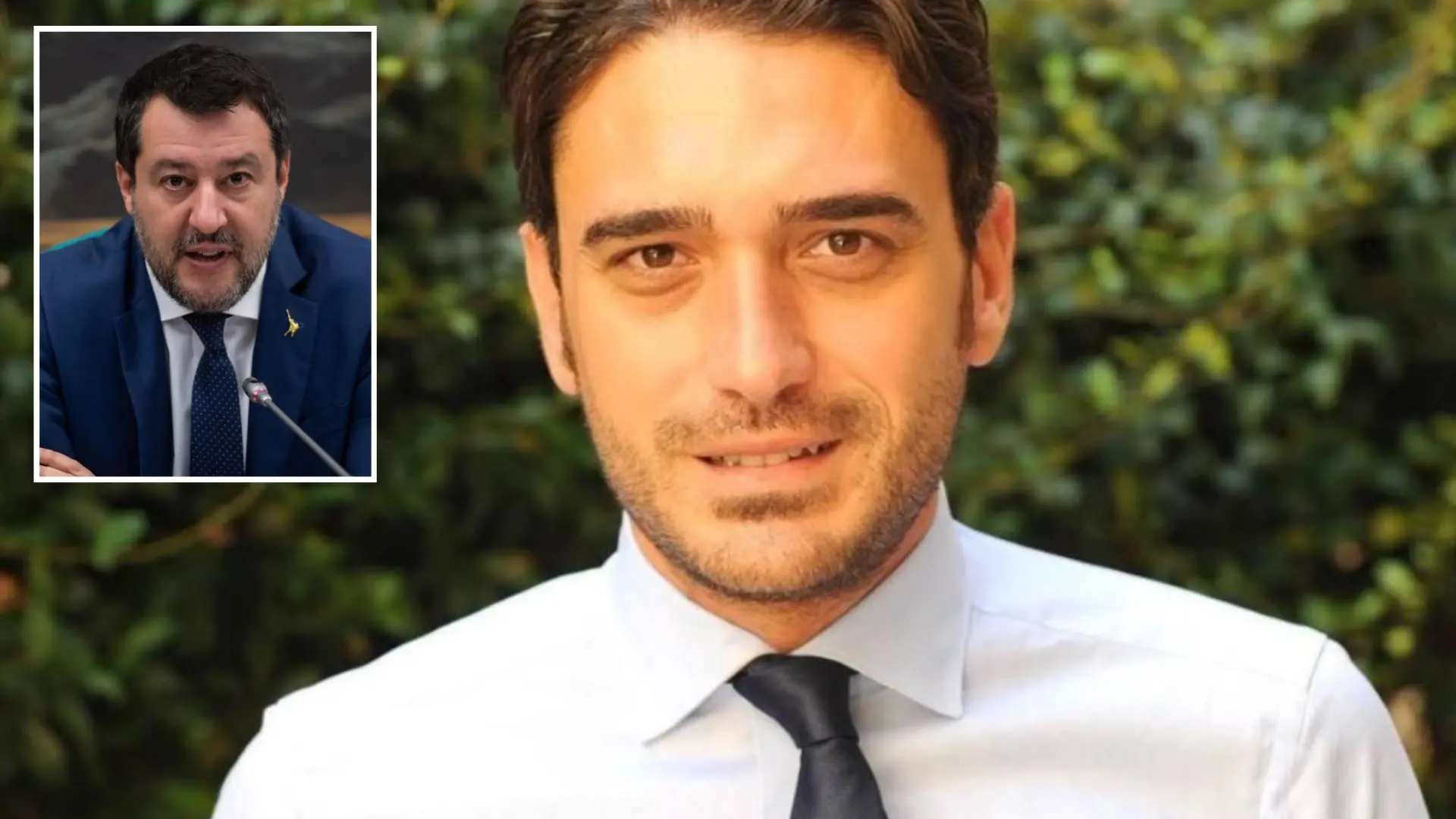 Il senatore Irto e nel riquadro il ministro Salvini