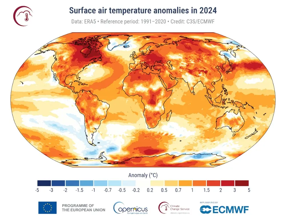 Il\u00A02024 è stato l’anno più caldo mai registrato dal 1850: ecco i dati\n