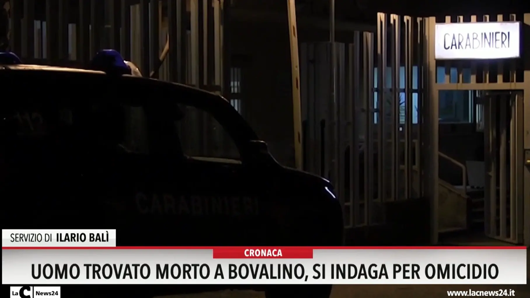 Uomo trovato morto a Bovalino, si indaga per omicidio