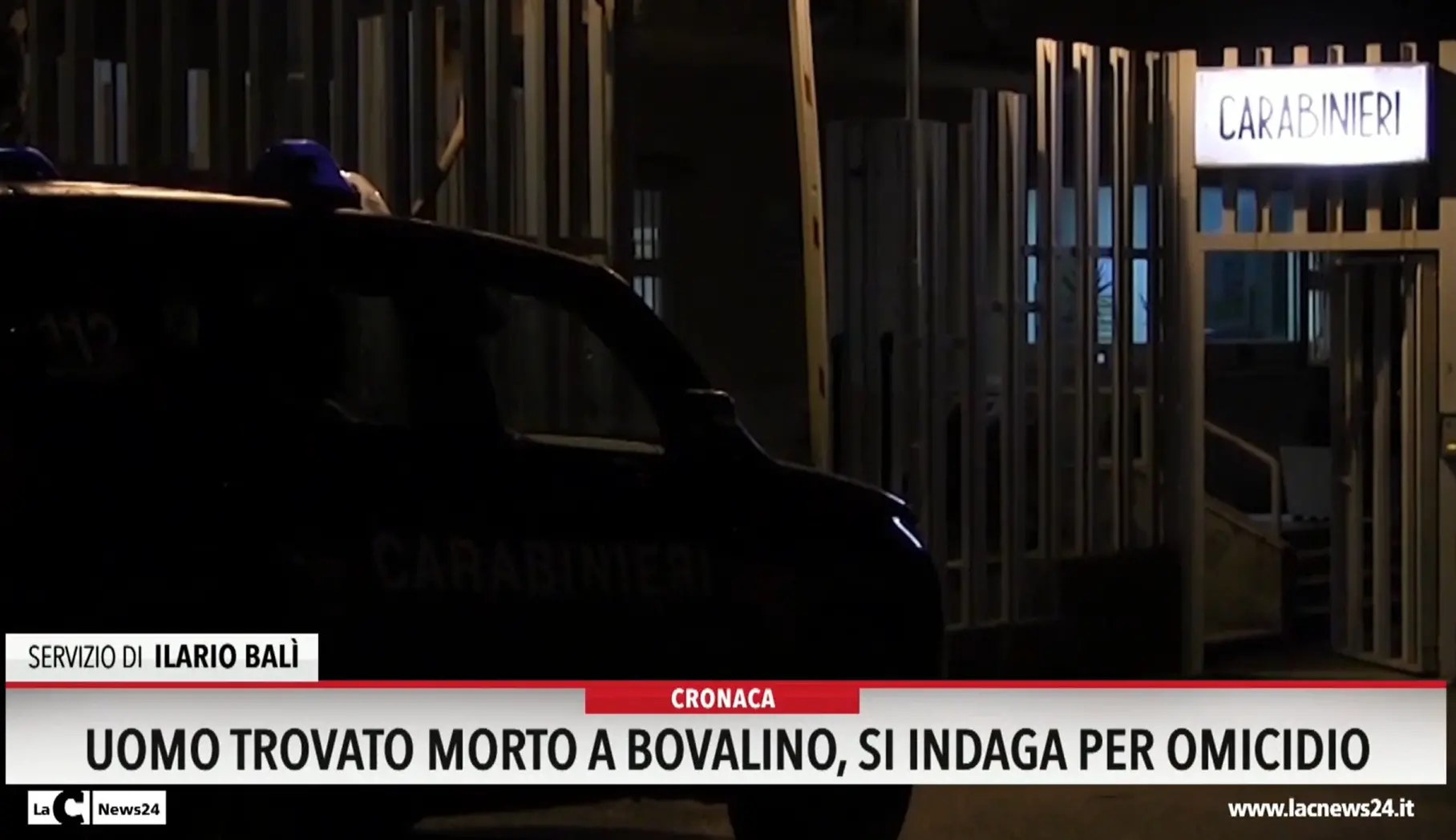 Uomo trovato morto a Bovalino, si indaga per omicidio