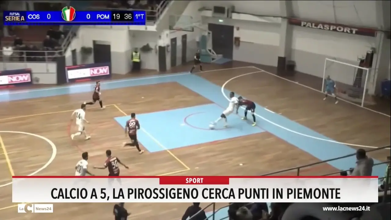 Calcio a 5, la Pirossigeno cerca punti in Piemonte