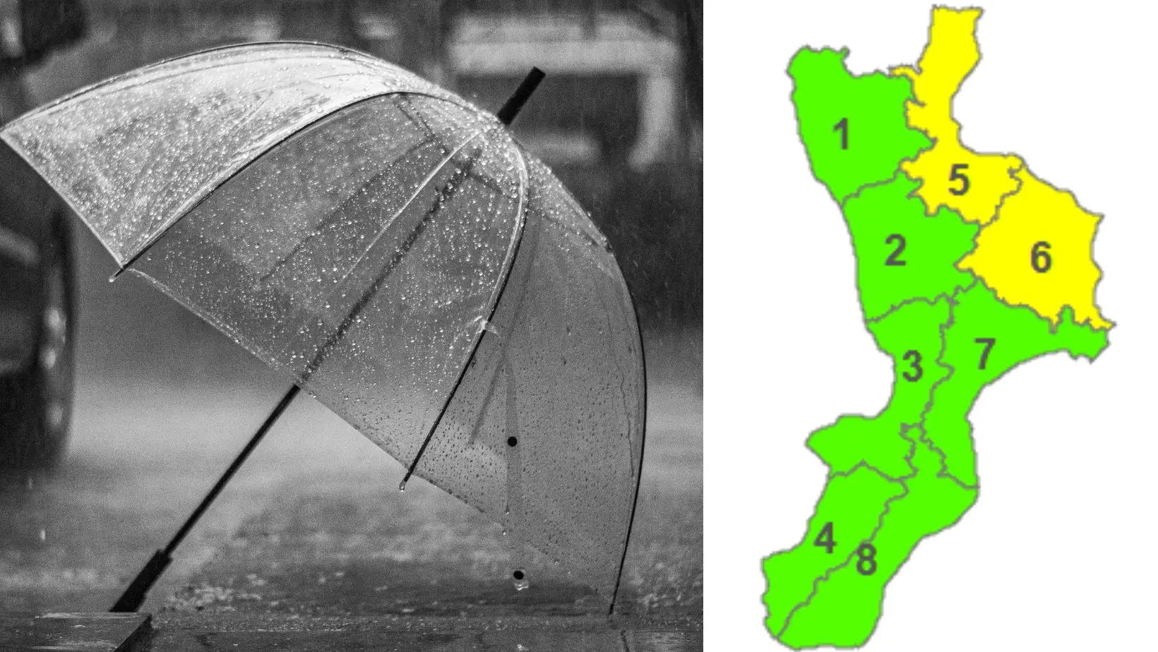 Allerta da arancione a verde in Calabria, il maltempo allenta la morsa. La ProCiv: «Situazione in netto miglioramento»\u00A0- LIVE\n