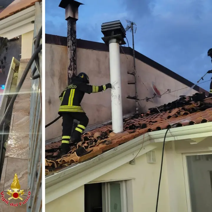 Incendio nel Crotonese, in fiamme la canna fumaria di una palazzina: i vigili del fuoco evitano il peggio