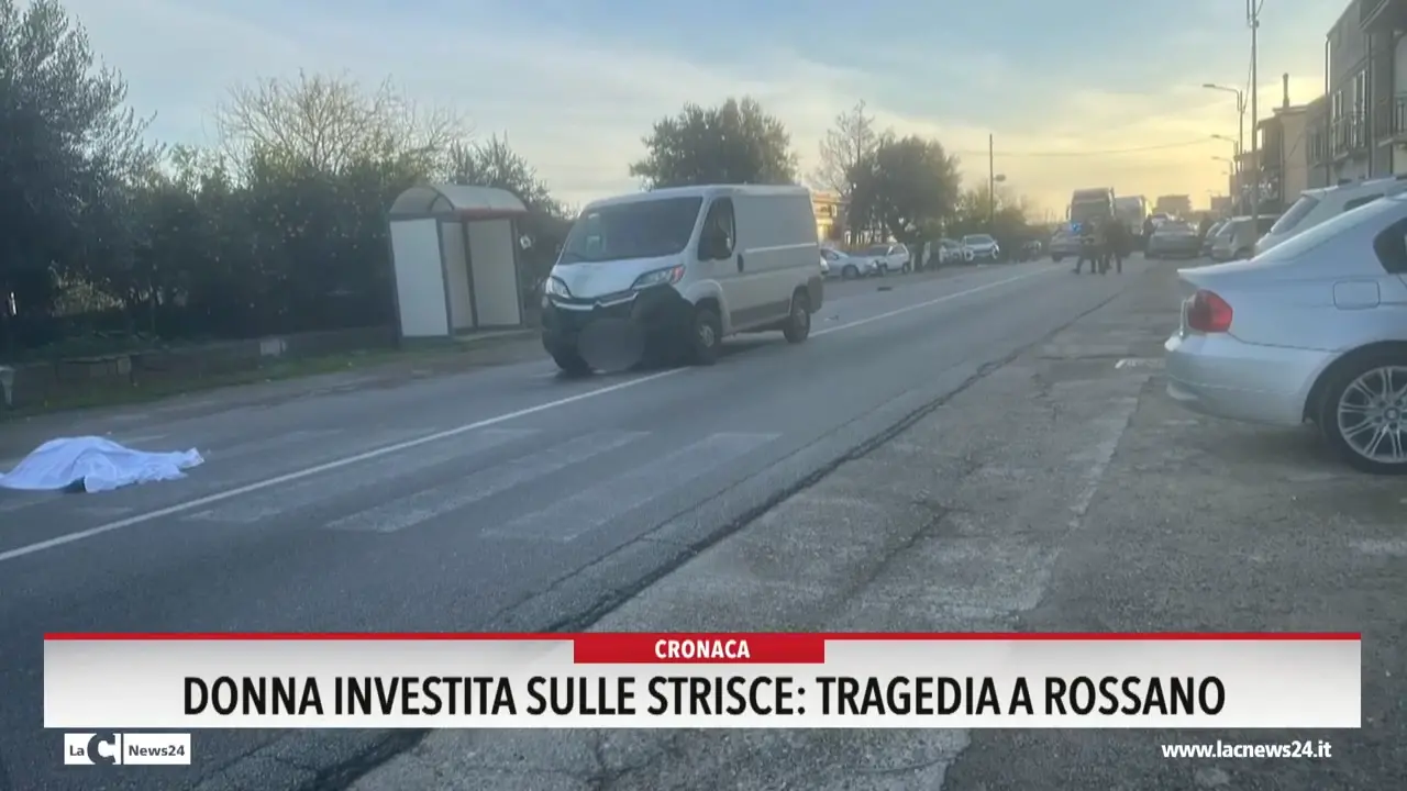 Donna travolta sulle strisce a Rossano