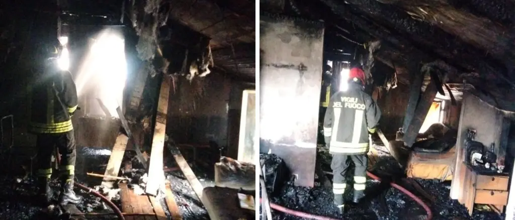 In fiamme una mansarda nel Vibonese, ingenti i danni. Salve tre persone\n