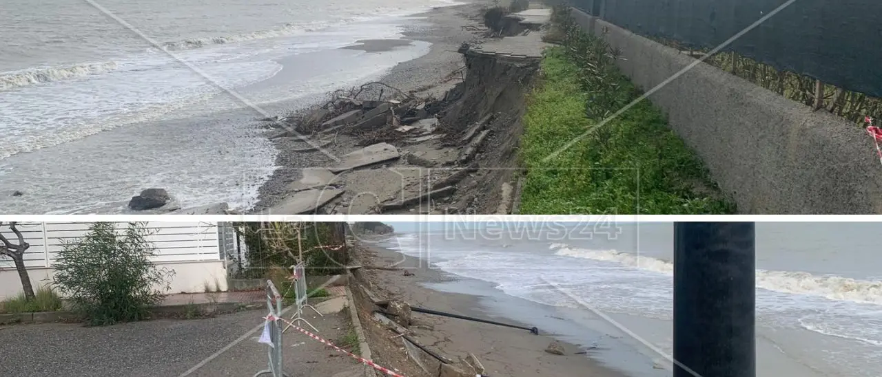 L’erosione costiera si mangia Calopezzati mentre il progetto frangiflutti è in un cassetto della Regione dal 2017\n