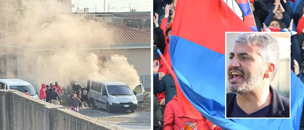 Tensione dopo Paolana-Rossanese e un furgone in fiamme, Viola: «Gesto da condannare. Durante la gara pietre e bottiglie dai tifosi ospiti»