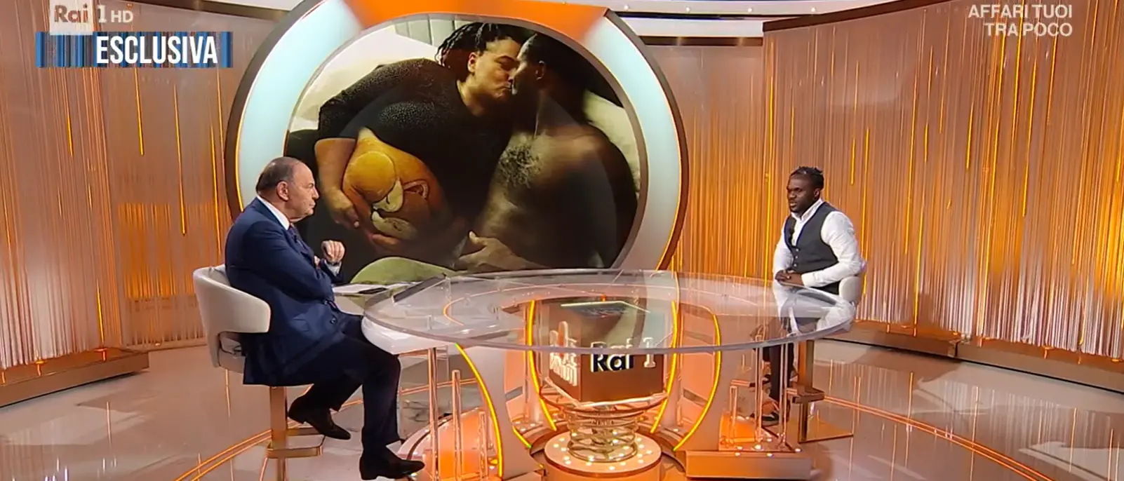 Moses Omogo ospite di Bruno Vespa: «Rosa mi ha detto che era incinta e le ho creduto, non ha mai dato segni di squilibrio»