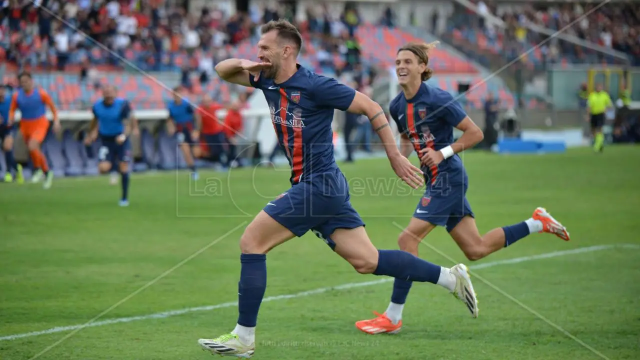 L\\'esultanza di Strizzolo dopo il gol alla Sampdoria