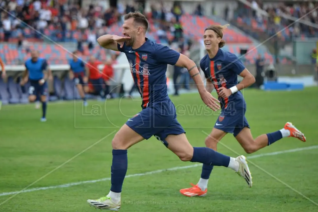 L\\'esultanza di Strizzolo dopo il gol alla Sampdoria