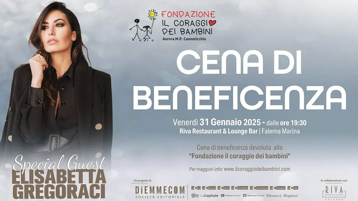 Diemmecom in campo per la solidarietà, cena di\u00A0beneficenza per la Fondazione Il Coraggio dei bambini: ospite d’onore Elisabetta Gregoraci\n