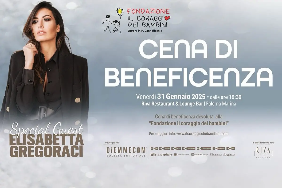 Diemmecom in campo per la solidarietà, cena di\u00A0beneficenza per la Fondazione Il Coraggio dei bambini: ospite d’onore Elisabetta Gregoraci\n