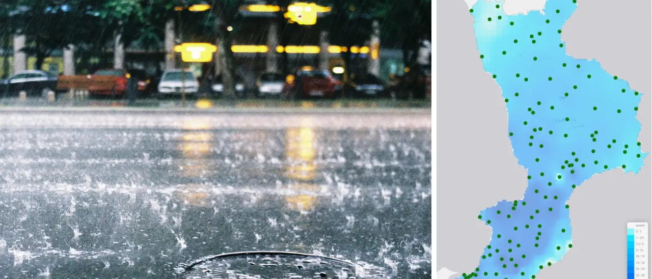 Rovesci e temporali in tutta la Calabria, ecco dove ha piovuto di più. Il maltempo continuerà anche stanotte