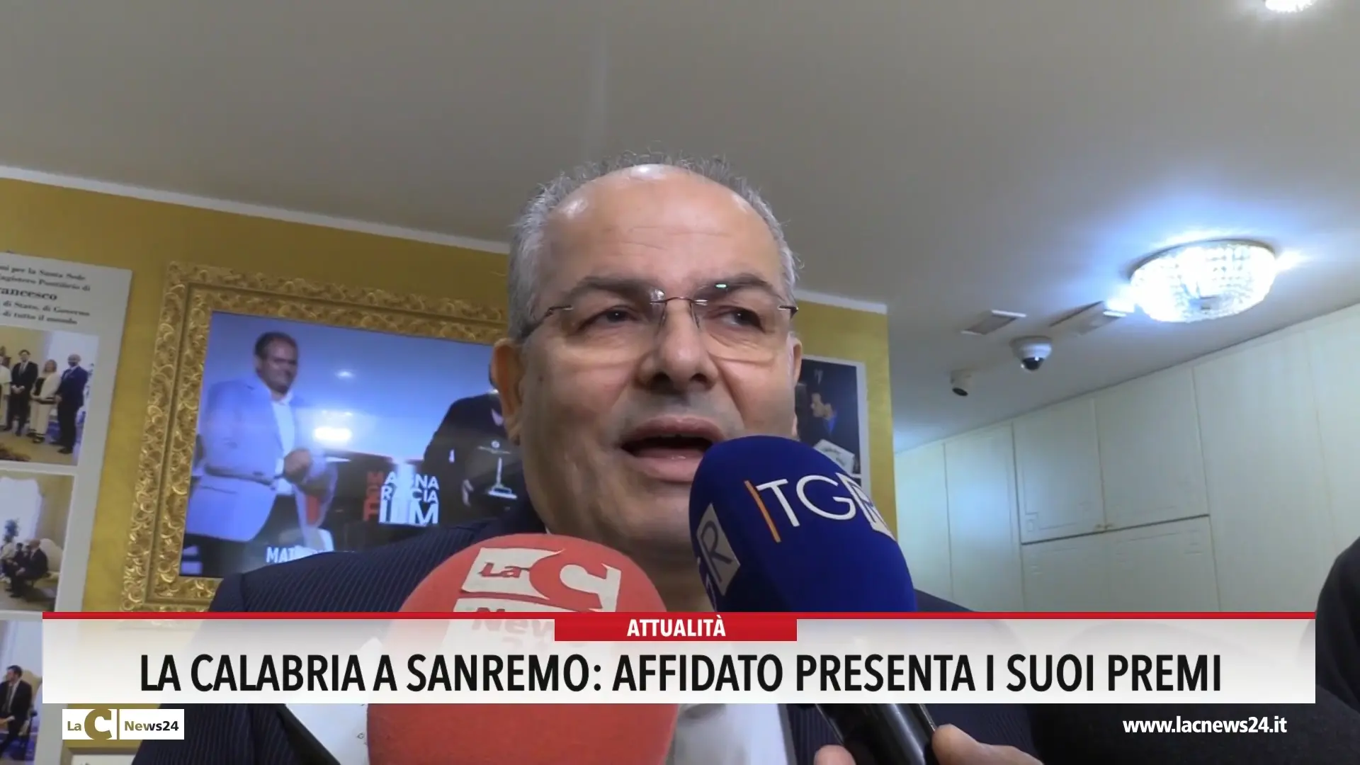 La Calabria a Sanremo: Affidato presenta i suoi premi