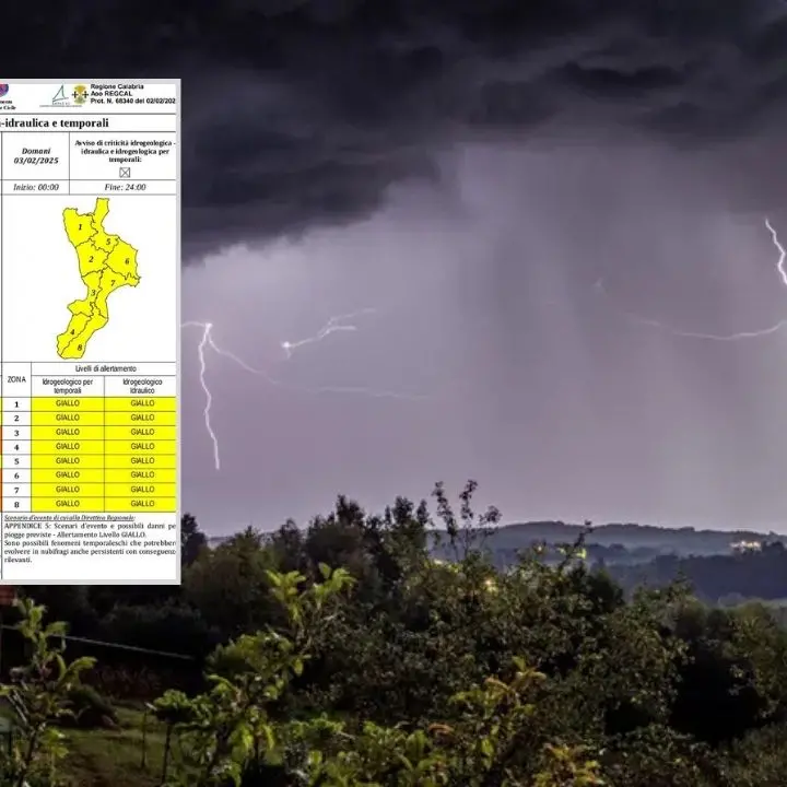 L’allerta in Calabria diventa arancione: allagamenti e forti grandinate per la tempesta del weekend\n