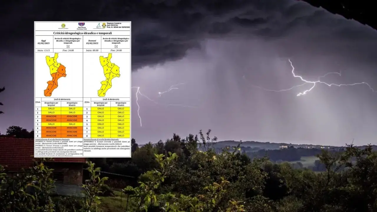 L’allerta in Calabria diventa arancione: allagamenti e forti grandinate per la tempesta del weekend