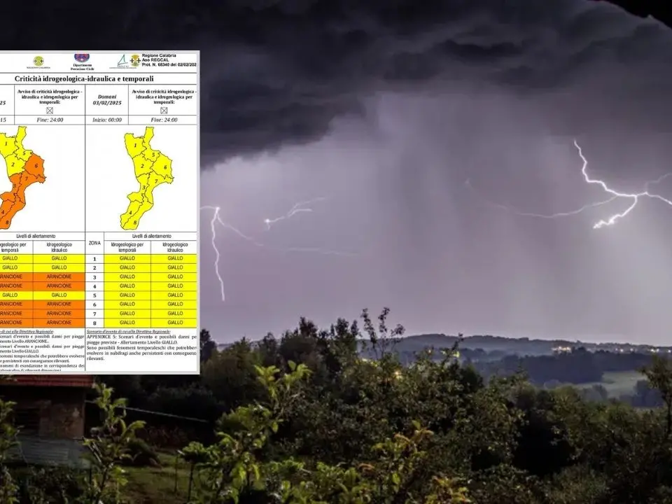 L’allerta in Calabria diventa arancione: allagamenti e forti grandinate per la tempesta del weekend