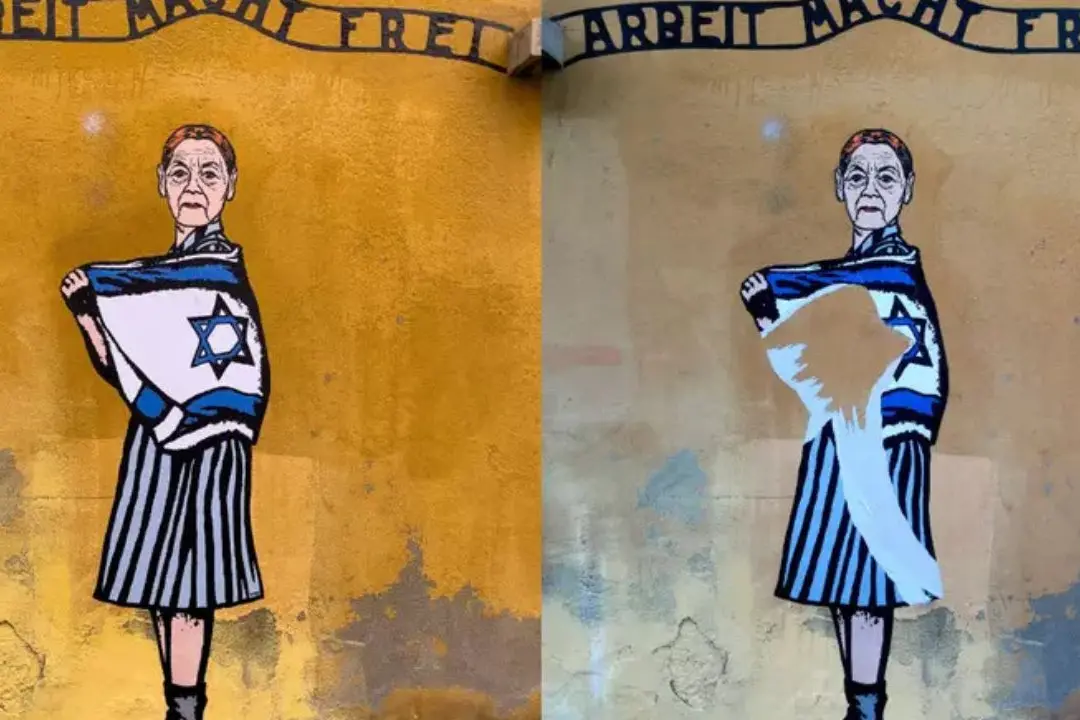 I murales in ricordo di Aushwitz sfregiati a Milano