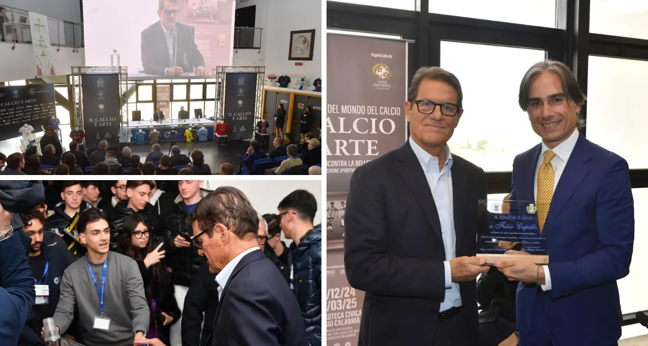 Fabio Capello a Reggio Calabria incontra gli studenti della Mediterranea: «Il calcio non è un gioco individuale, serve creare armonia»