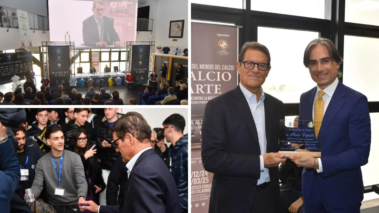 Fabio Capello a Reggio Calabria incontra gli studenti della Mediterranea: «Il calcio non è un gioco individuale, serve creare armonia»