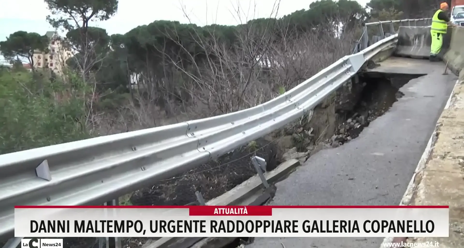 Danni maltempo, urgente raddoppiare la galleria di Copanello