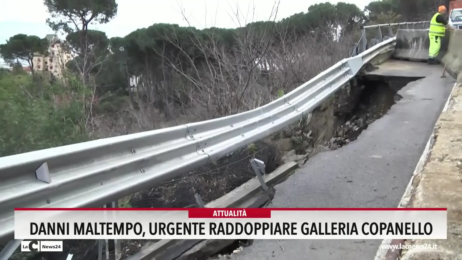 Danni maltempo, urgente raddoppiare la galleria di Copanello