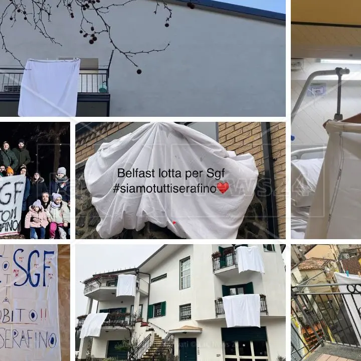 Anche a Belfast lenzuola bianche per ricordare Serafino Congi. E oggi la lotta per la sanità a San Giovanni in Fiore arriva a Cosenza\n